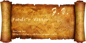 Fehér Viktor névjegykártya