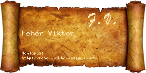 Fehér Viktor névjegykártya